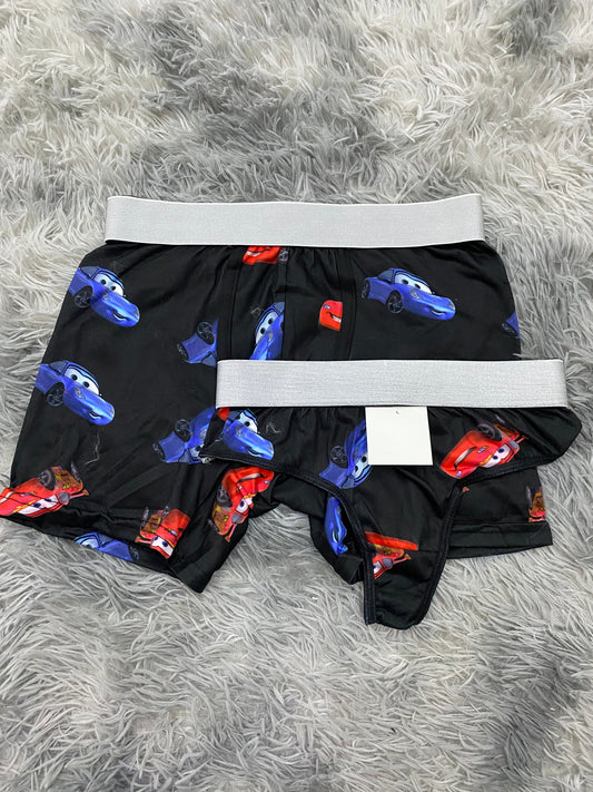 Mcqueen y sally fondo negro Duo Unitalla Con Tanga