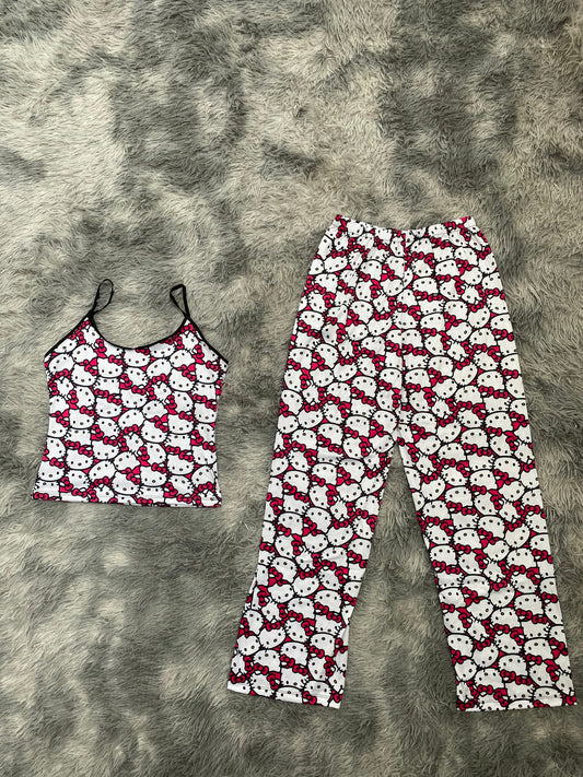 Hello kitty clásico Blusa Con Pantalón Pijama De Dama