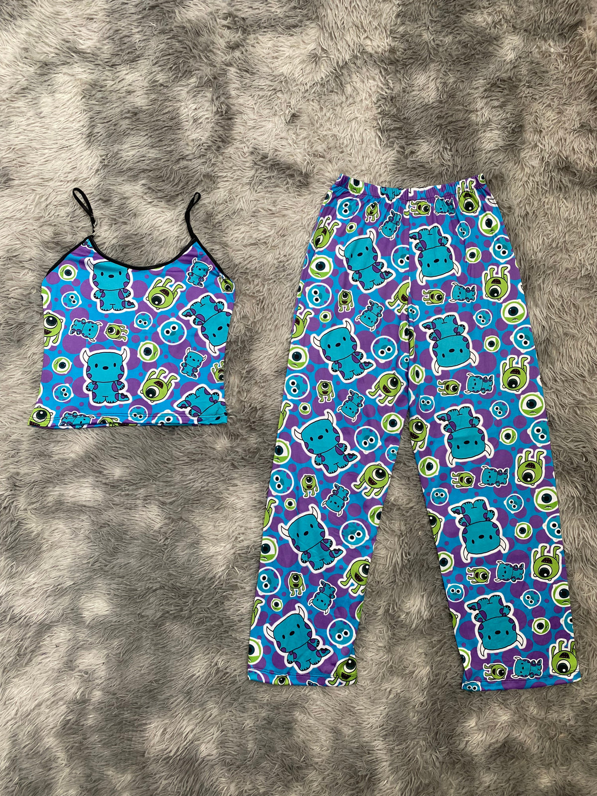 Monster inc Blusa Con Pantalón Pijama De Dama