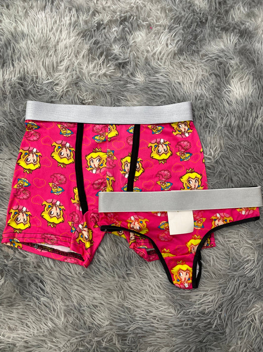 Princesa peach fondo rosa Duo Unitalla Con Tanga