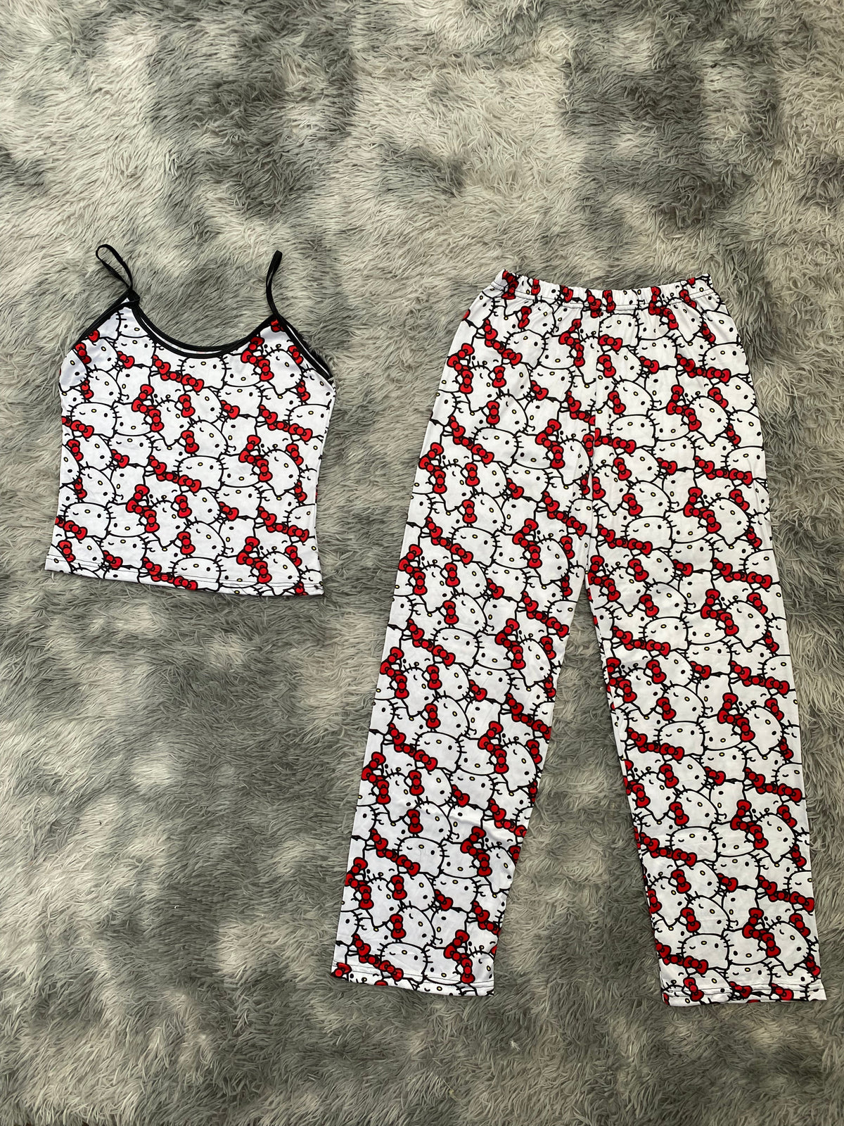 Hello kitty guiño Blusa Con Pantalón Pijama De Dama