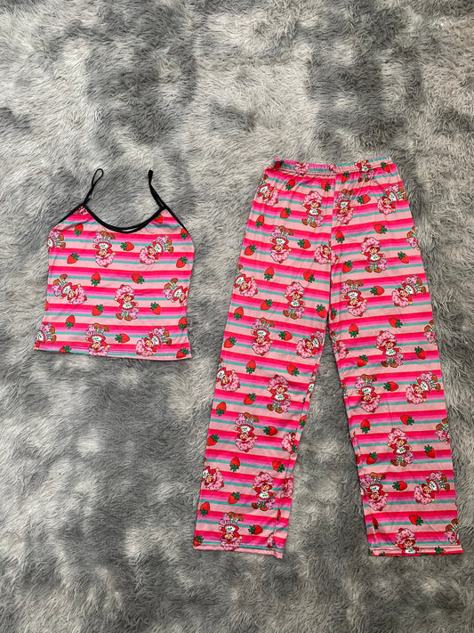 Rosita fresita con rayas Blusa Con Pantalón Pijama De Dama