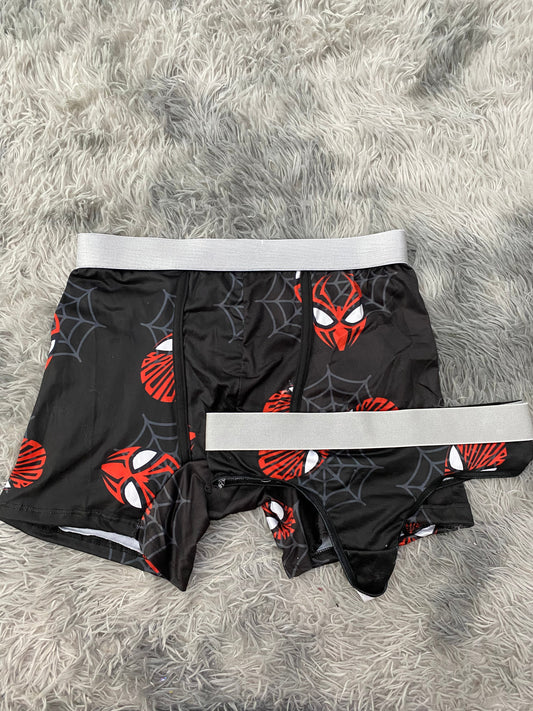Spider man cara con letras Duo Con Tanga Xl