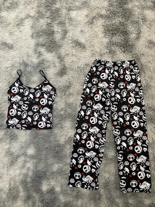 Jack hallowen Blusa Con Pantalón Pijama De Dama