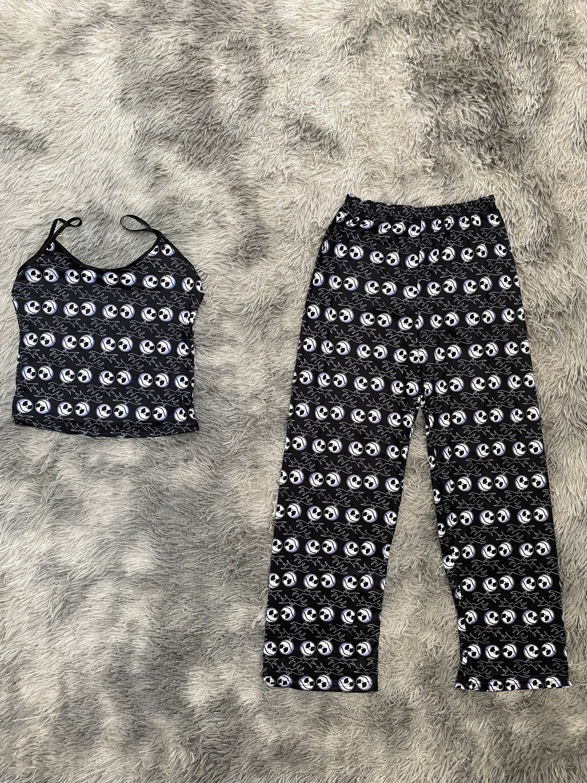 Jack fondo negro Blusa Con Pantalón Pijama De Dama