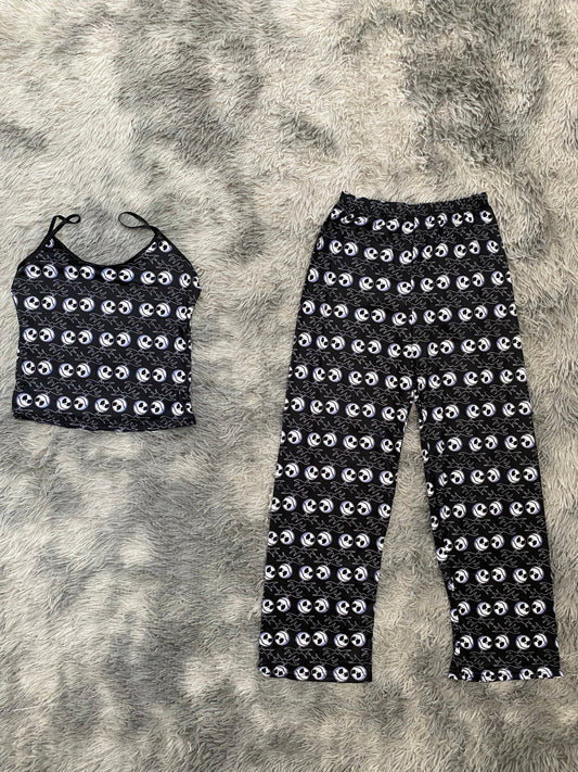 Jack fondo negro Blusa Con Pantalón Pijama De Dama