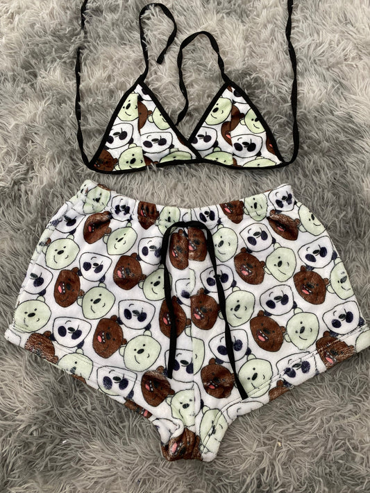 Osos desastrosos top con short unitalla de afelpado