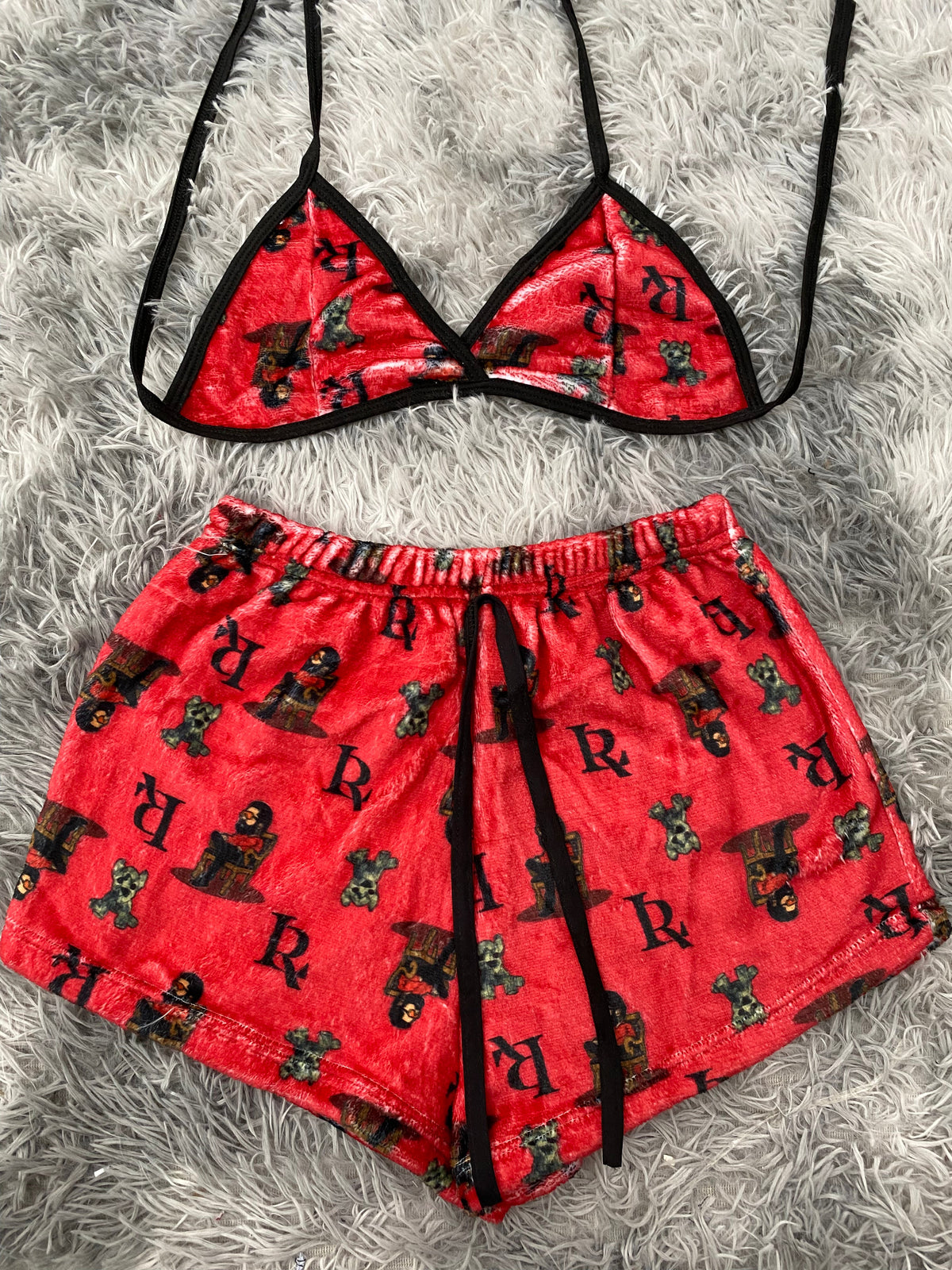 Luis R top con short unitalla de afelpado