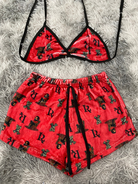 Luis R top con short unitalla de afelpado