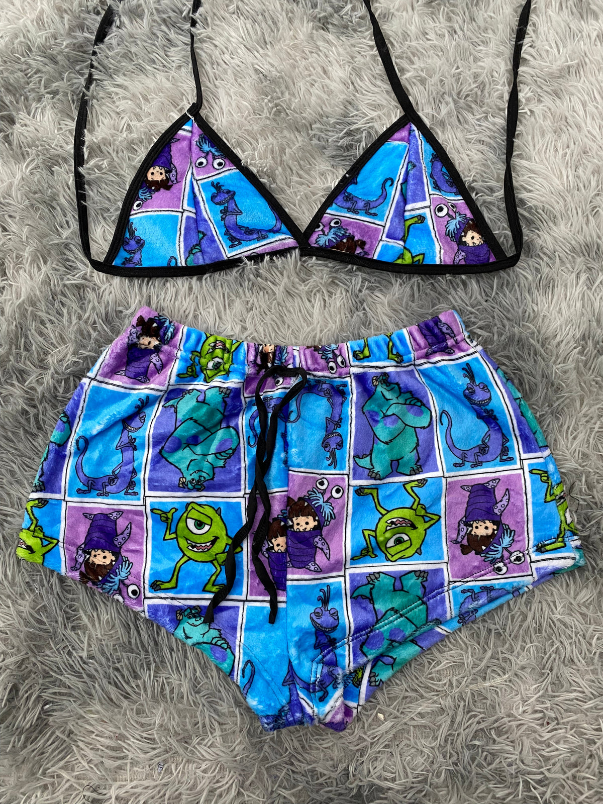 Monster inc top con short unitalla de afelpado