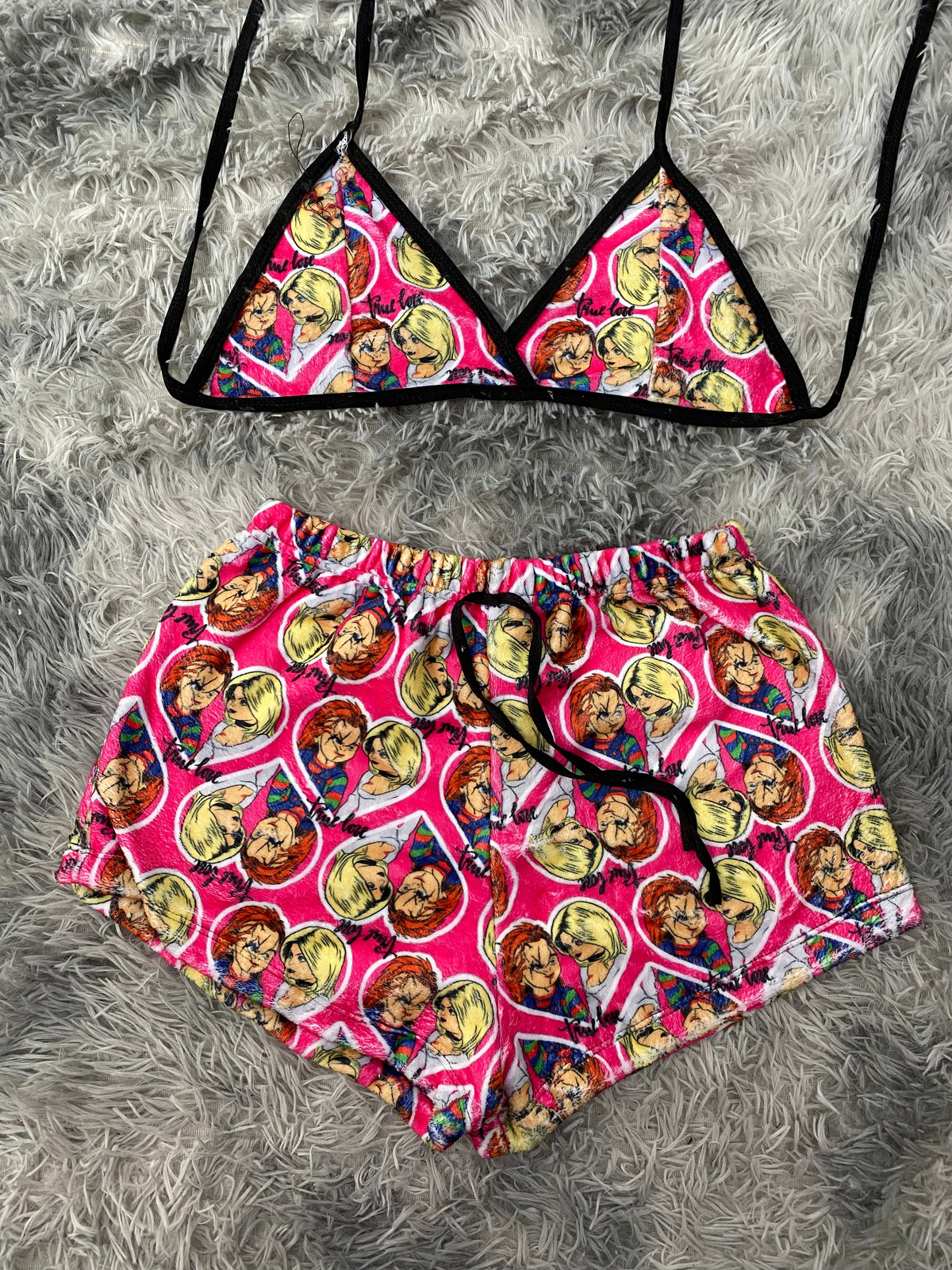Chucky y su novia top con short unitalla de afelpado