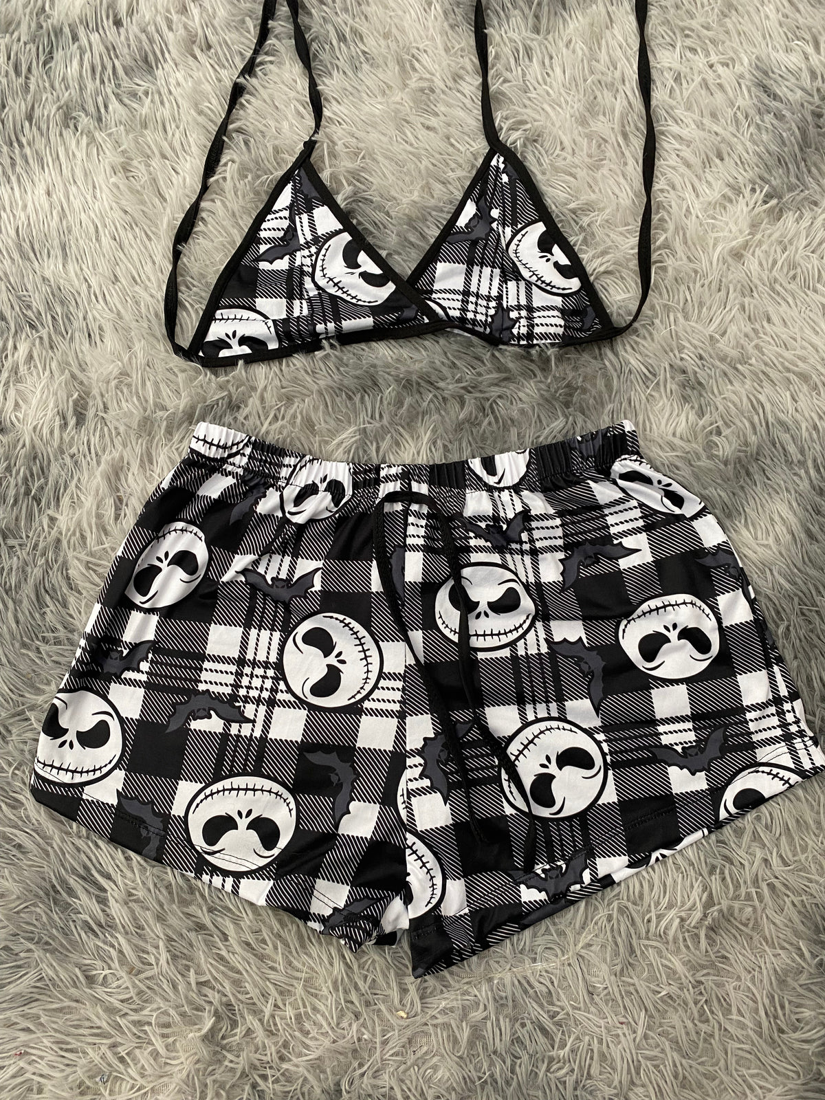 Jack cuadros rayados Top Con Short Unitalla De Brush
