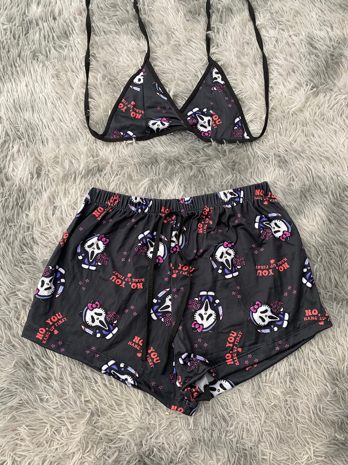 Hello kitty scream Top Con Short Unitalla De Brush