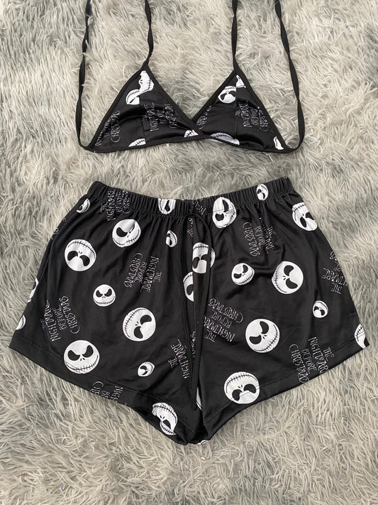Jack letras blancas Top Con Short Unitalla De Brush