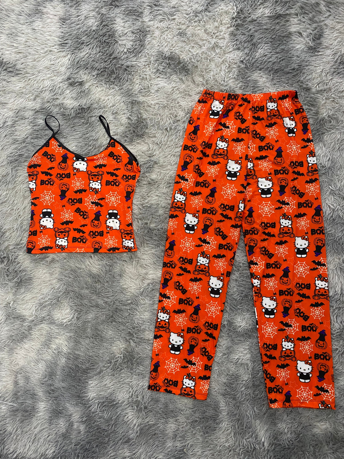 Hello Kitty Halloween Blusa Con Pantalón Pijama De Dama