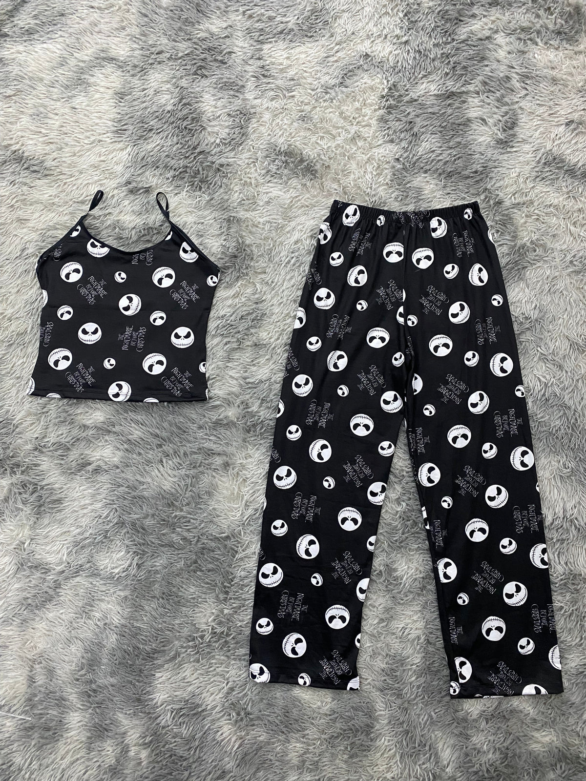 Jack letras blancas Blusa Con Pantalón Pijama De Dama