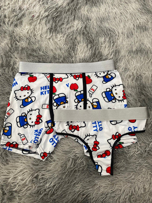 Hello kitty letras azules  Dúo con tanga unitalla