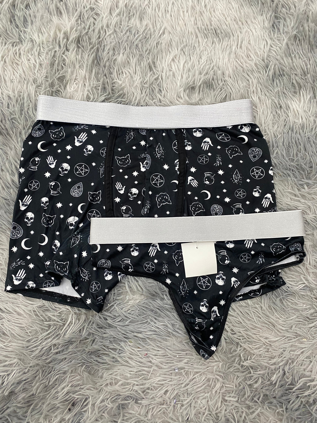 Gato negro y calaveras Dúo con tanga unitalla