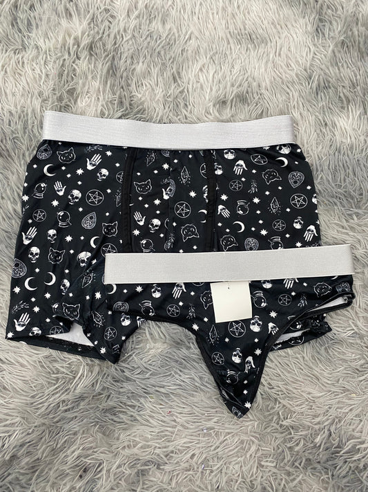 Gato negro y calaveras Dúo con tanga unitalla