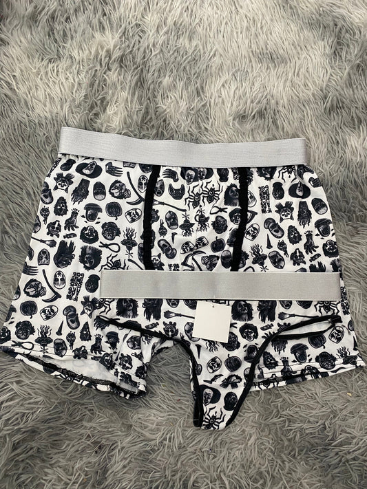 Halloween caras personajes Duo Con Tanga Xl