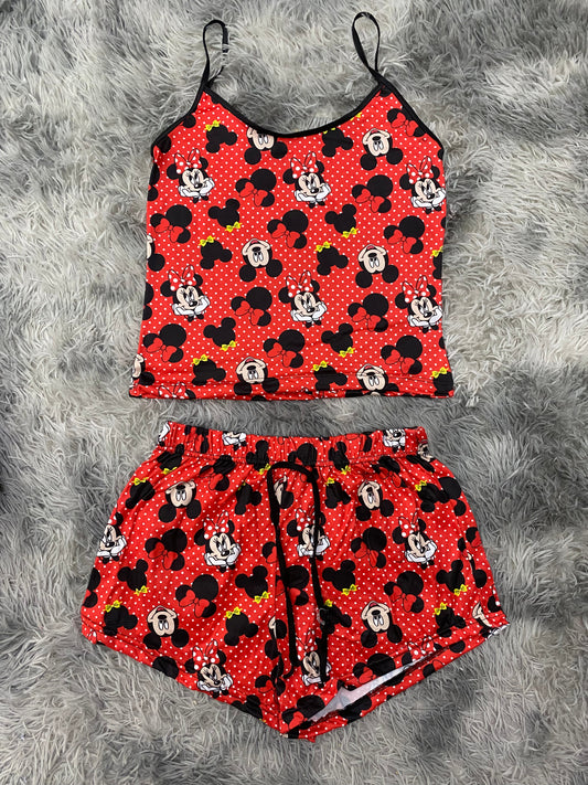 Mickey y Minnie Mouse puntos Blusa Con Short
