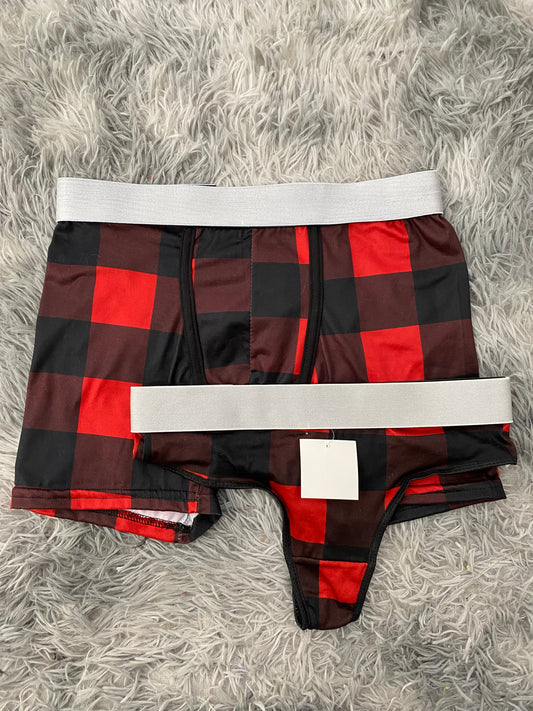 Cuadros rojos Duo Unitalla Con Tanga