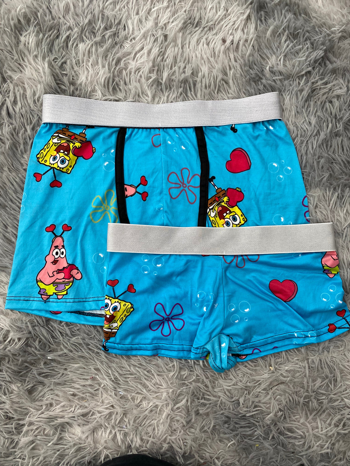 Bob esponja y Patricio corazones Duo Con Boxer