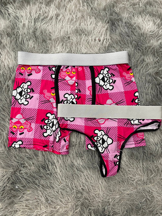 Pantera rosa cuadros Duo Unitalla Con Tanga