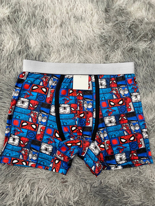 Spiderman cuadros rojos y azules Boxer De Hombre Xl
