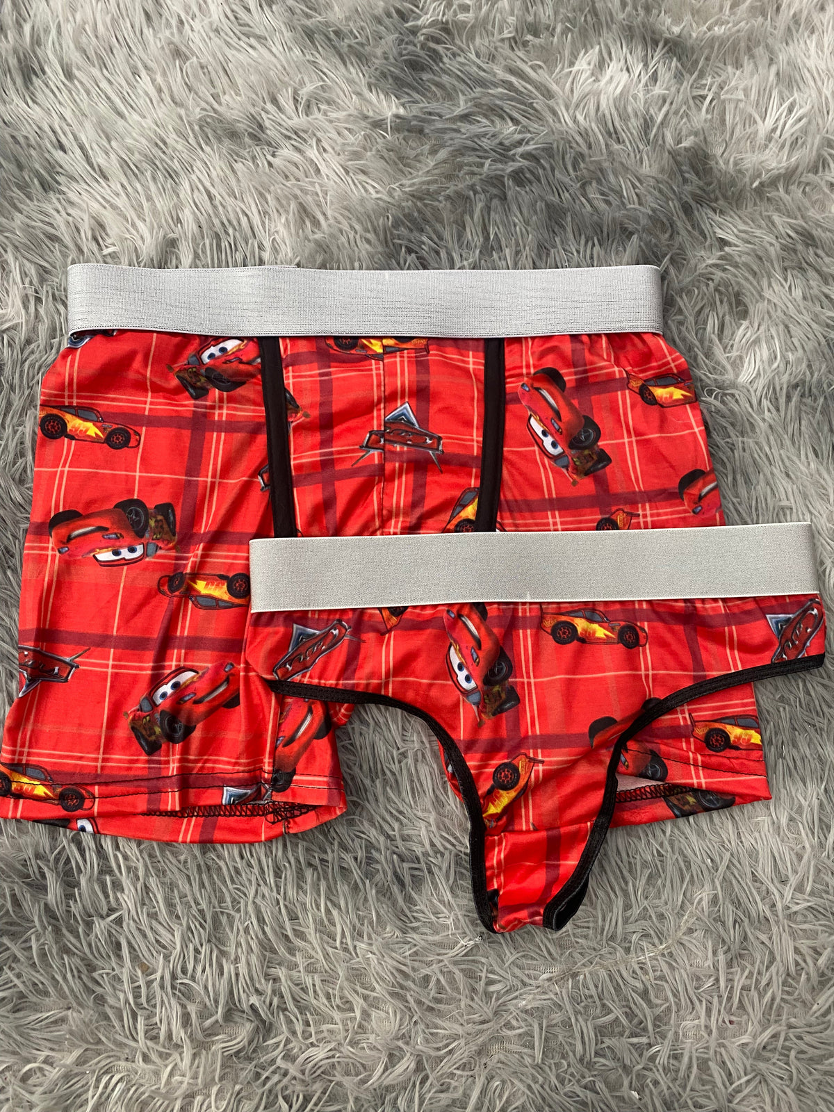McQueen cuadros rojo Duo Con Tanga Xl