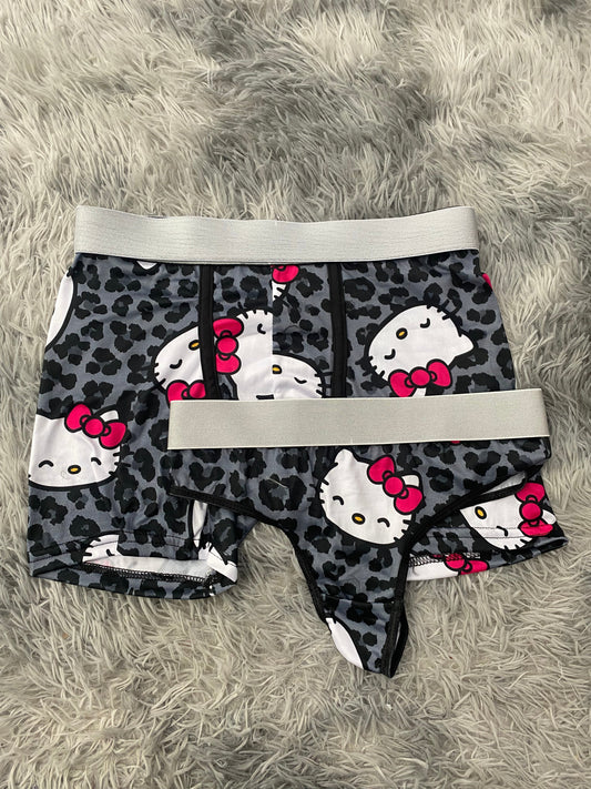 Hello Kitty animal print gris Duo Con Tanga Xl