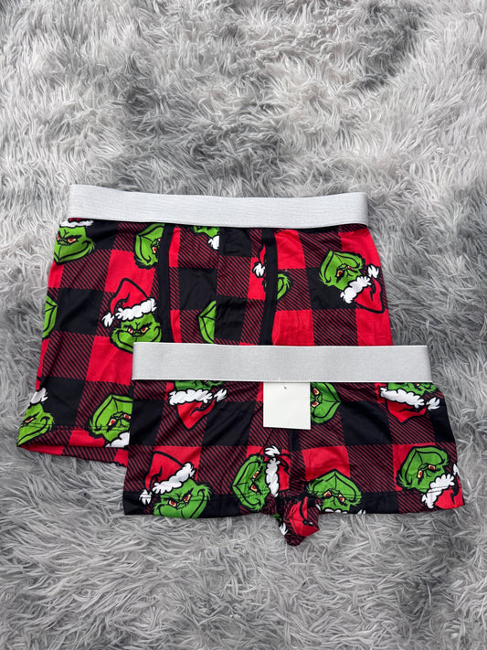 Grinch cuadros rojos Duo Con Boxer Xl