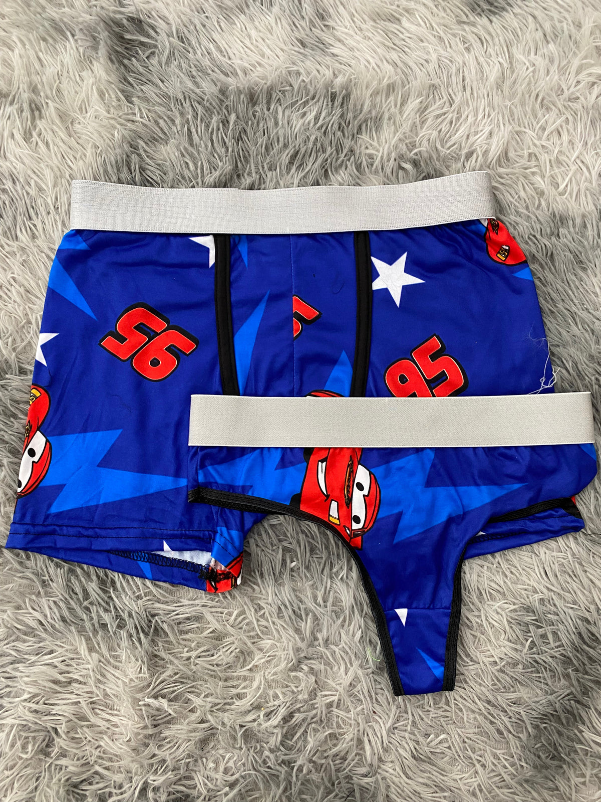 McQueen 95 fondo azul Duo Unitalla Con Tanga