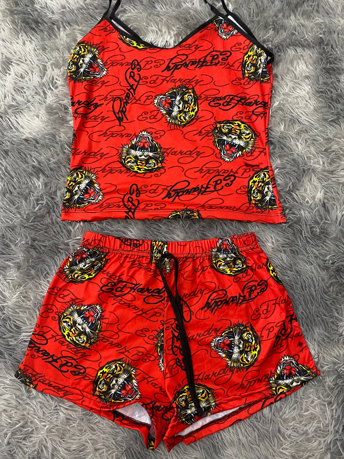 Ed Hardy rojo  Blusa Con Short