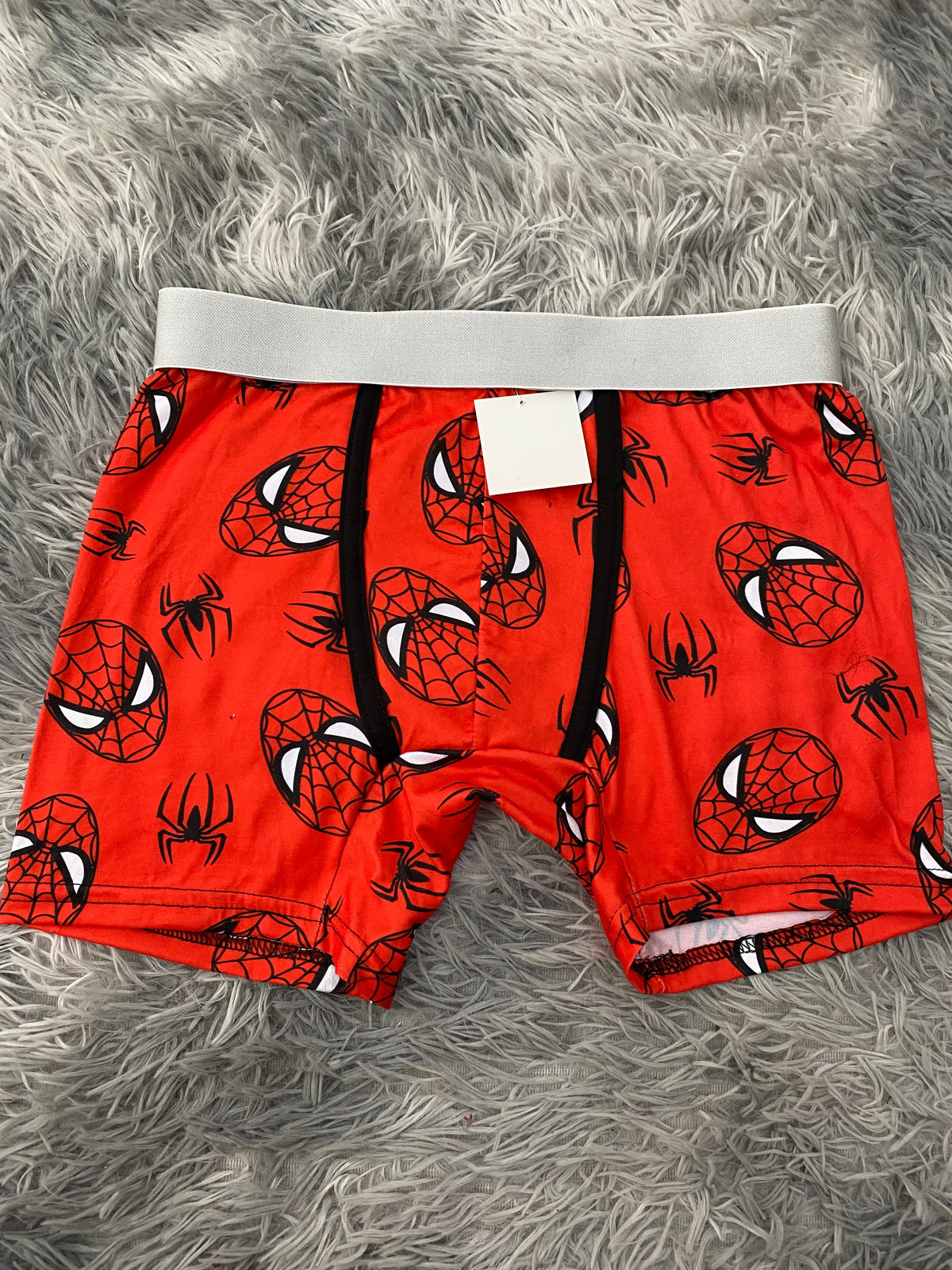 Spiderman caras y telarañas fondo rojo Boxer De Hombre unitalla