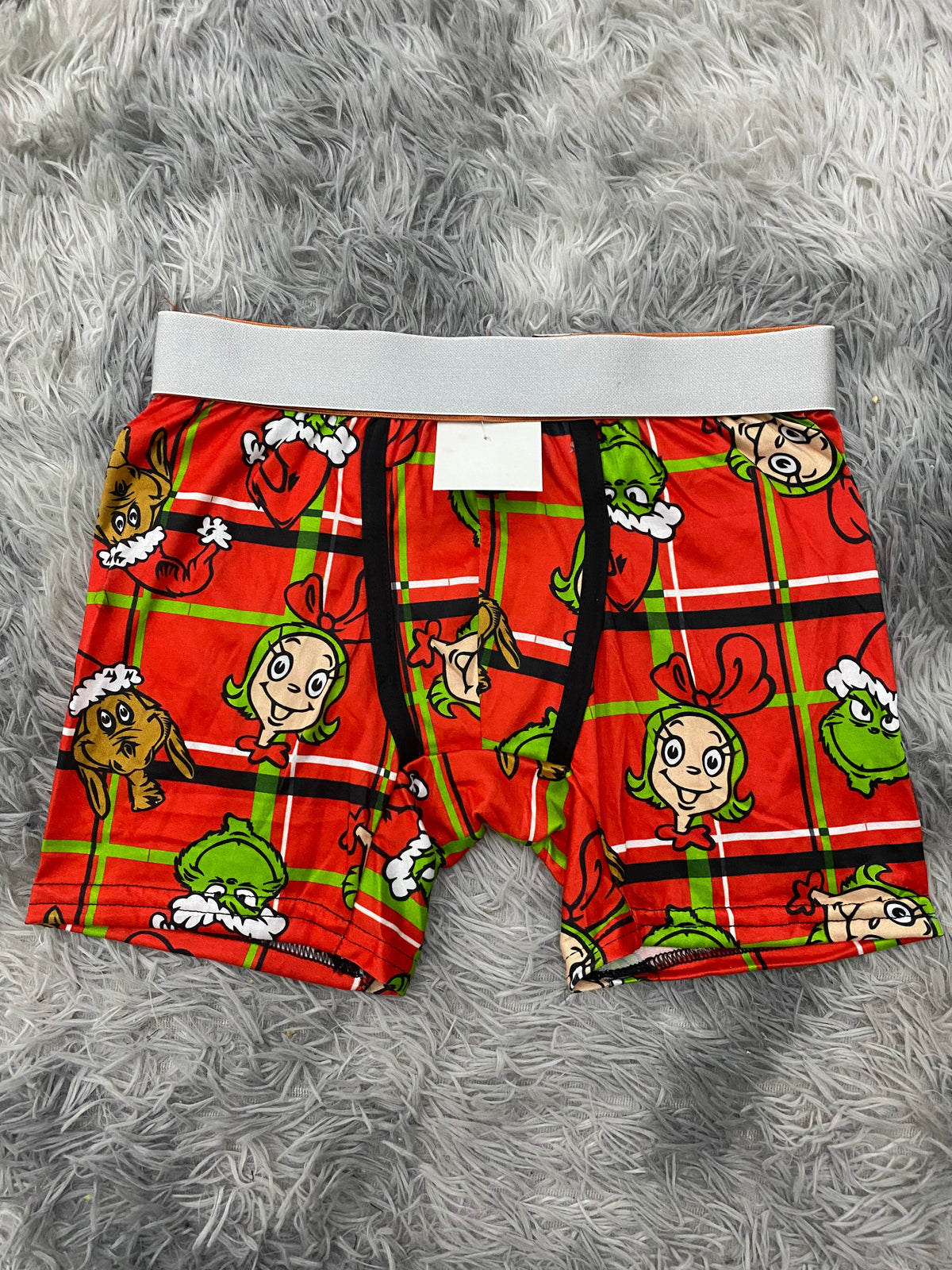 Grinch y max cuadros rojos Boxer De Hombre unitalla