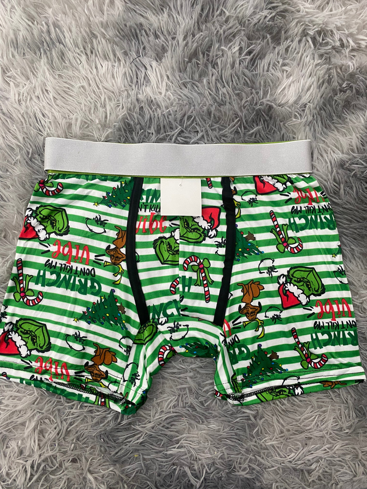 Grinch y Max rayas verdes y blancas Boxer De Hombre unitalla