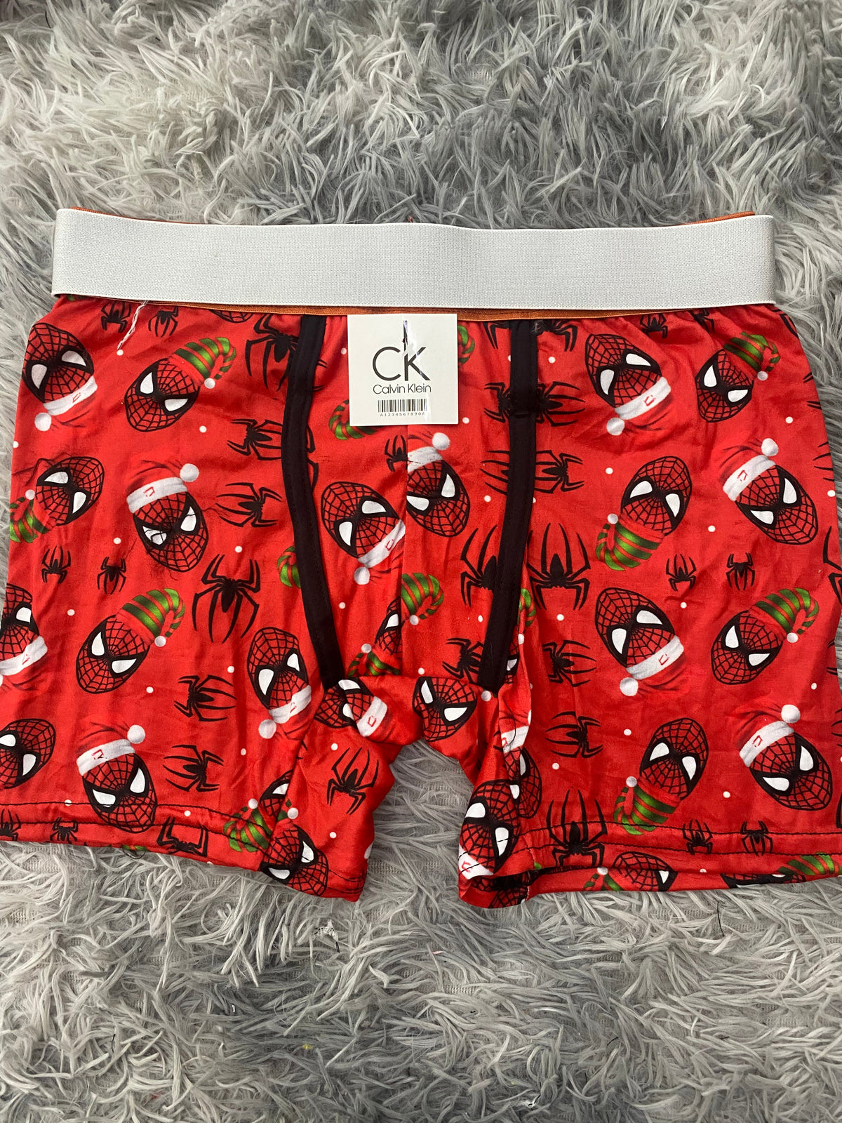 Spiderman gorro navideño verde Boxer De Hombre unitalla