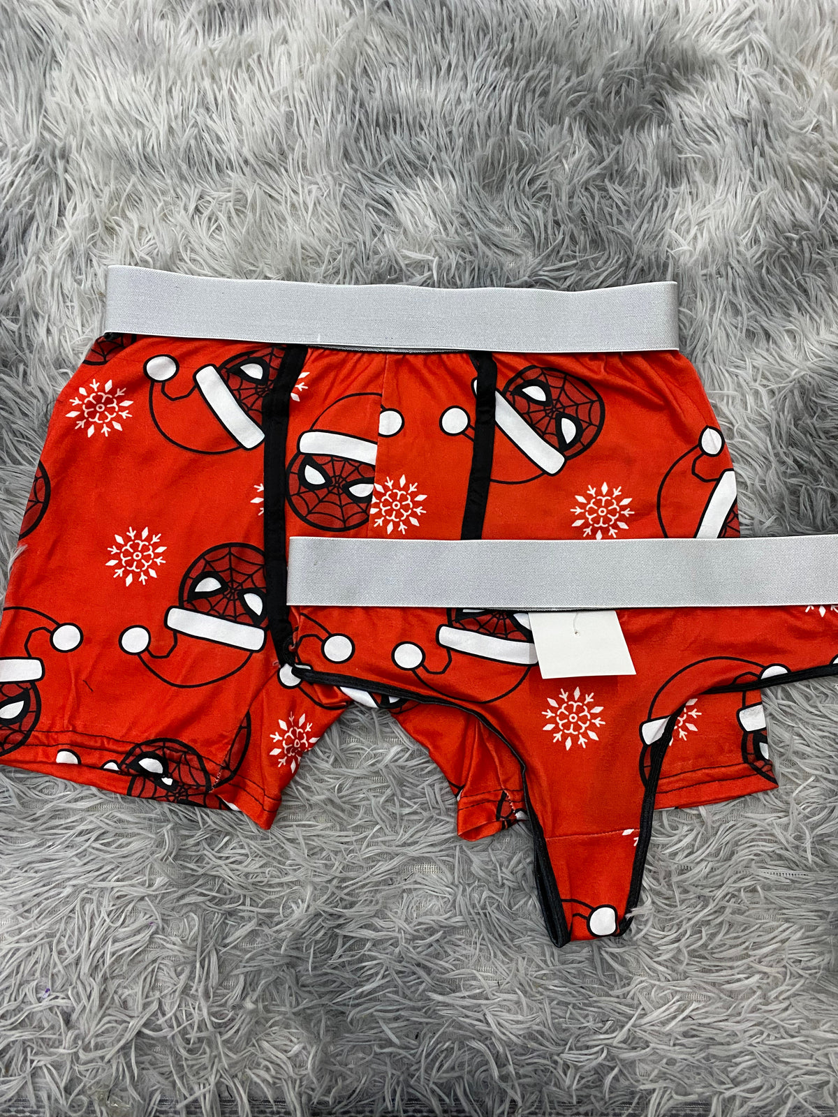 Spiderman navidad y copos de nieve Duo Unitalla Con Tanga