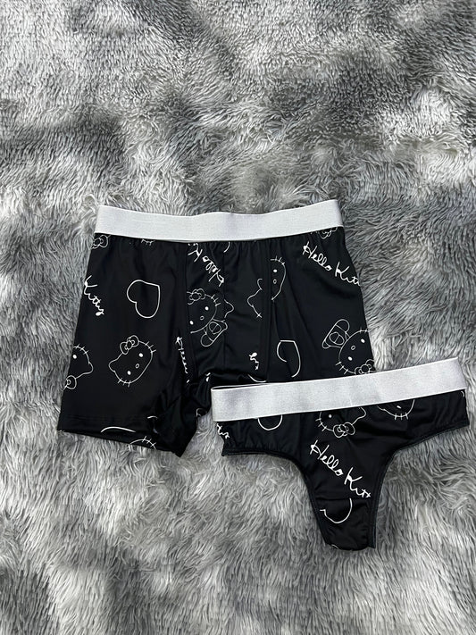 Hello Kitty Negro duo unitalla con tanga