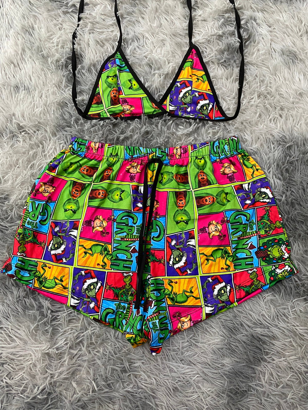 Grinch cuadros Top Con Short Unitalla De Brush