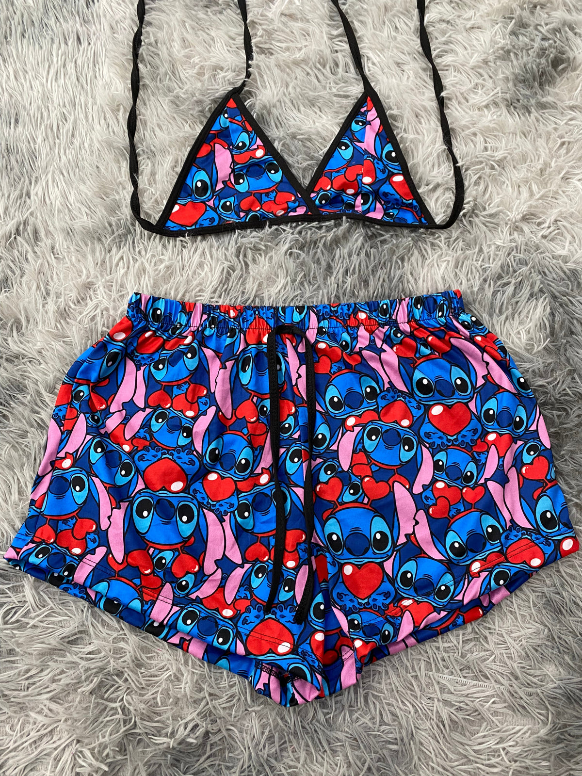 Stitch corazones Top Con Short Unitalla De Brush