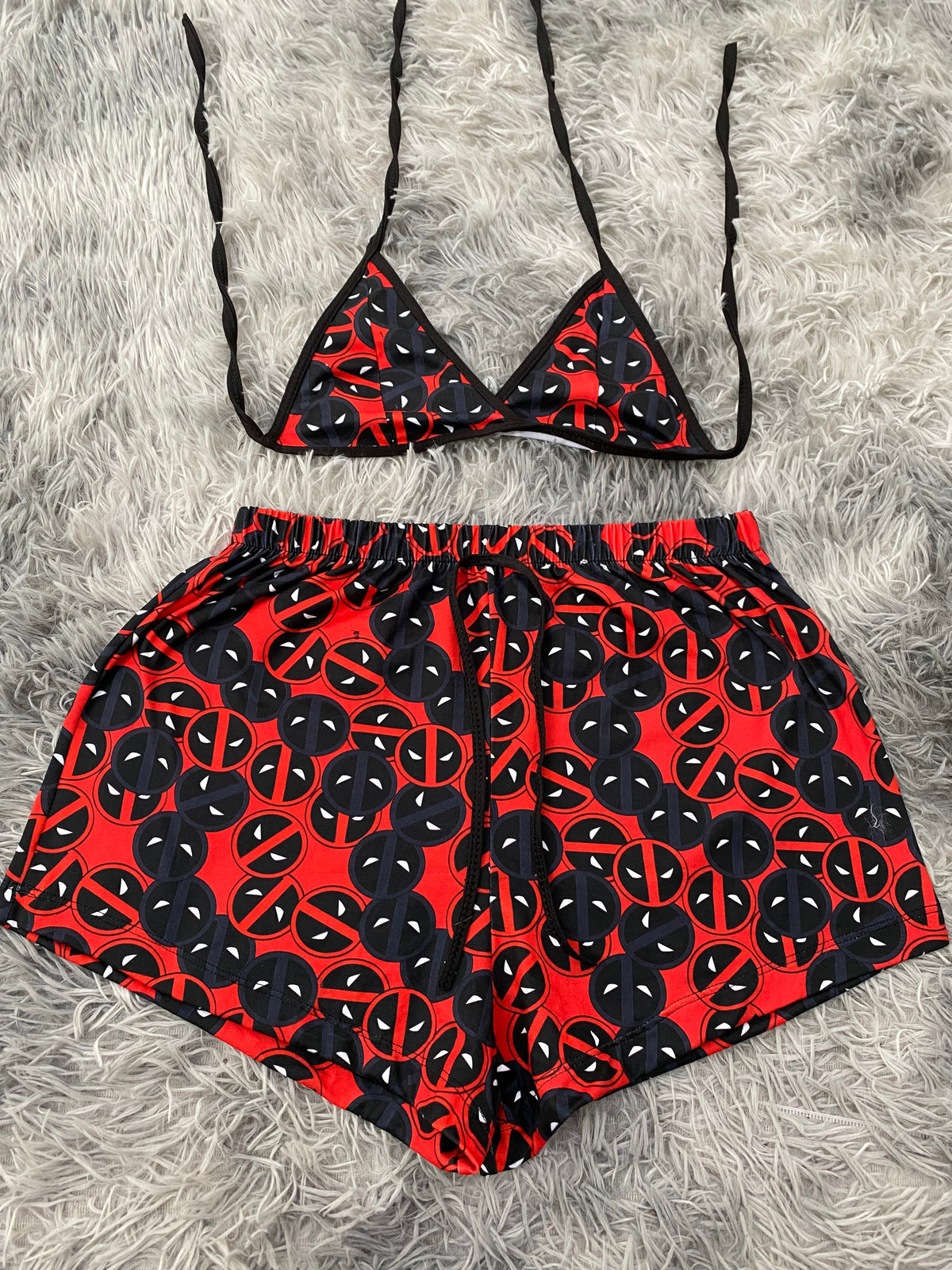 Deadpool caras Top Con Short Unitalla De Brush