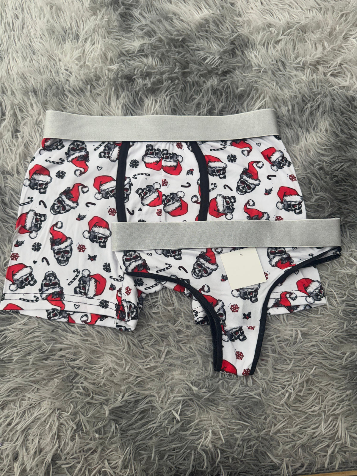 Calaveras y gorros de navidad Duo Unitalla Con Tanga