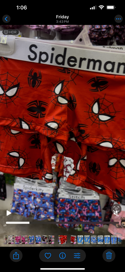 Hombre Araña Rojo Duo Unitalla Con boxer.