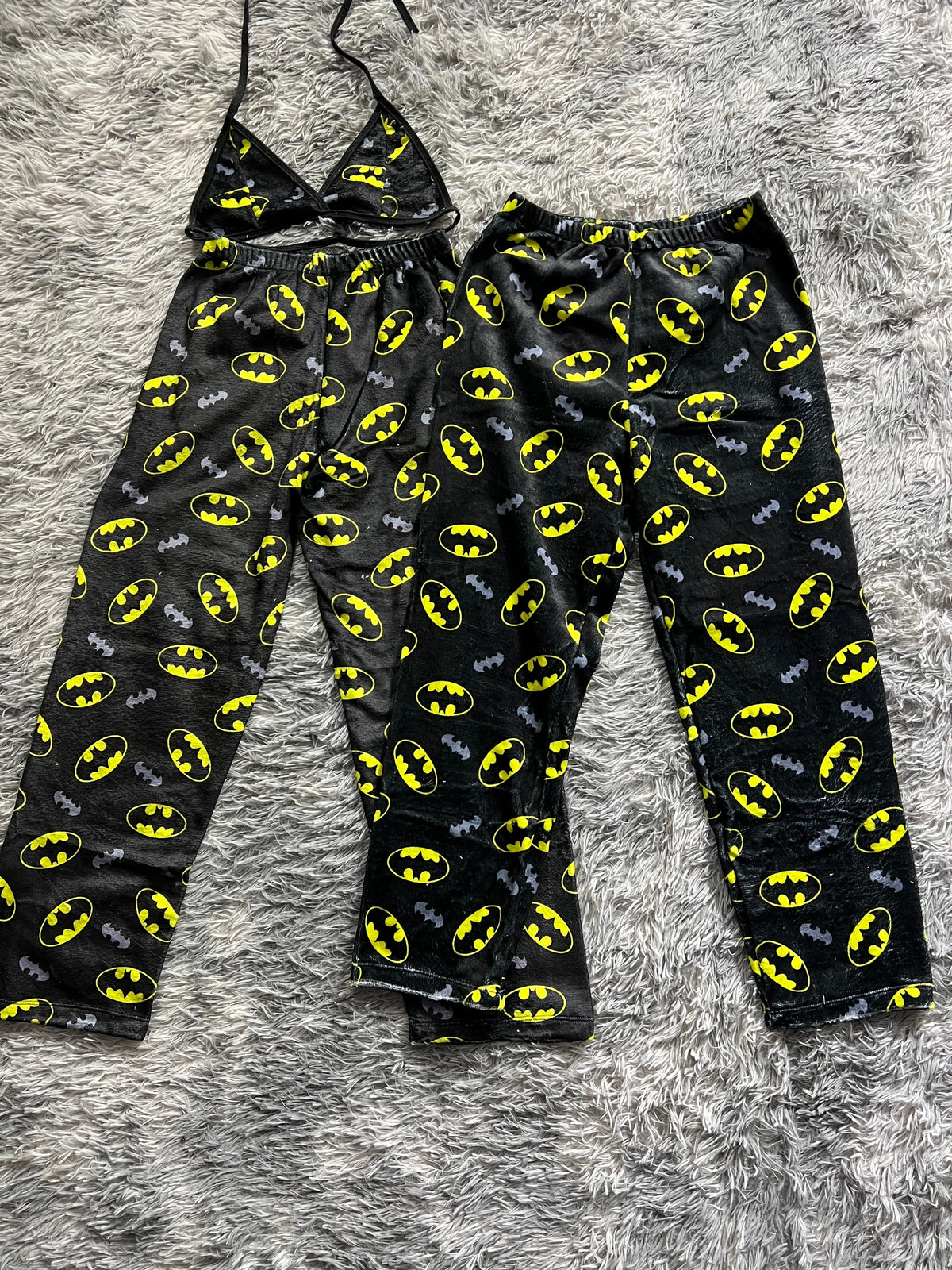 Batman Negro Y Gris Duo De Pijama Afelpada