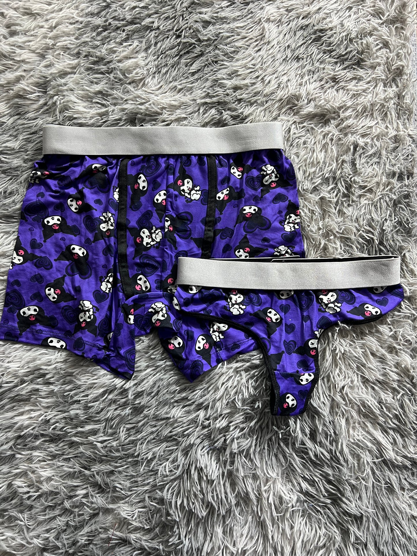 Kuromi corazones morados duo de tanga XL