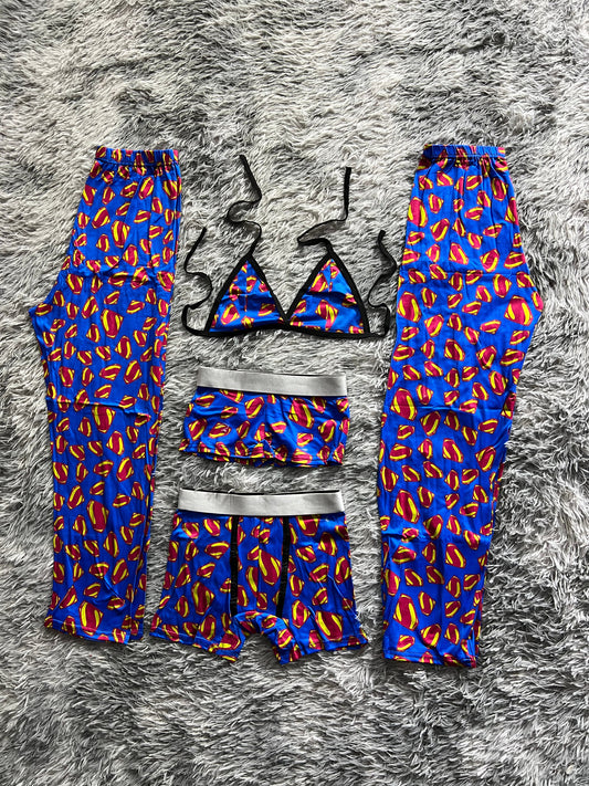 Superman Clasico Pijama De 5 Piezas