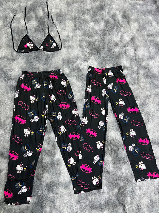Hello Kitty Sin Color Duo de pijama afelpada.