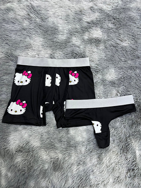 Hello Kitty Negro Duo Unitalla Con Tanga